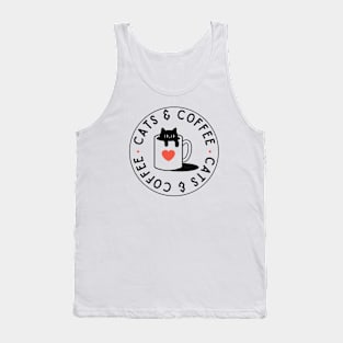 Cats & Coffee retro vintage Tank Top